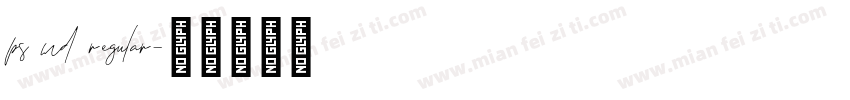 ps md regular字体转换